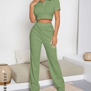 Green Two piece pants set